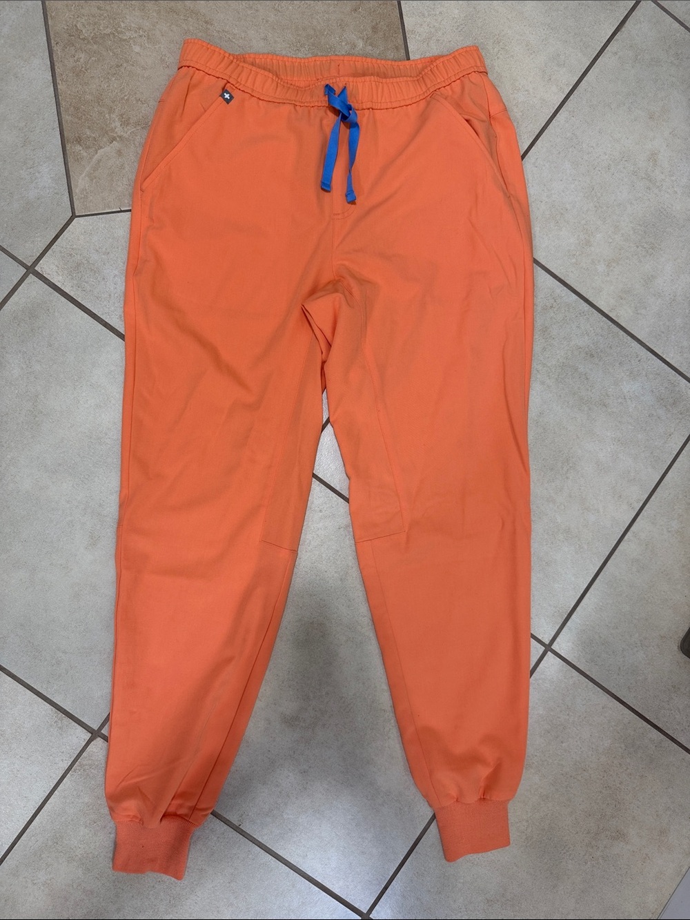 Figs Mens Tansen Jogger Sunset Orange with drawstrings